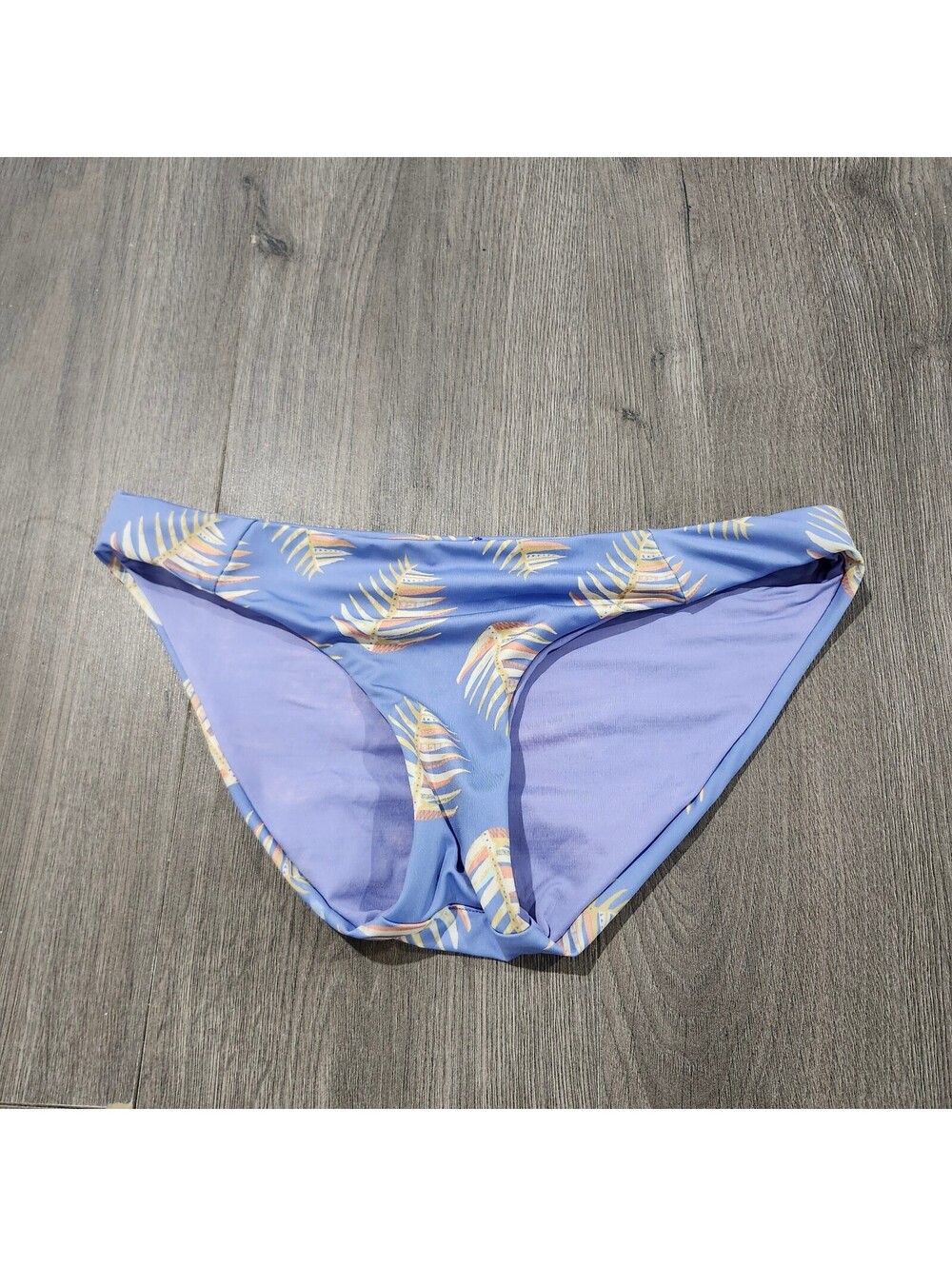 Patagonia Blue Palm Leaf Print Bikini Bottom Size Small